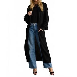 NEW PANACHE APPAREL duster cardigan in black